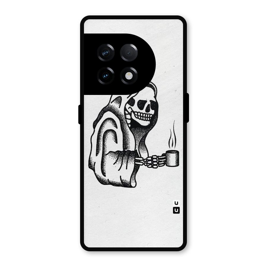 Dead But Coffee Metal Back Case for OnePlus 11R