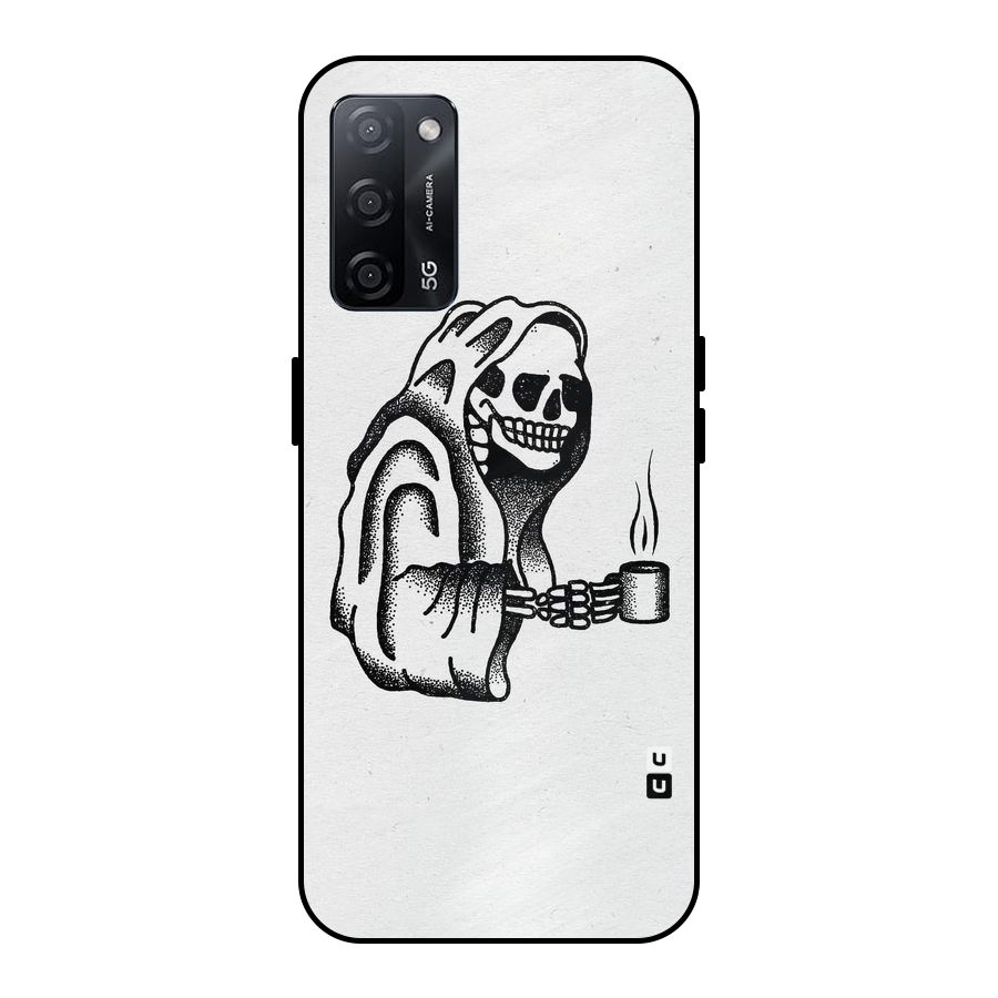 Dead But Coffee Metal Back Case for Oppo A53s 5G