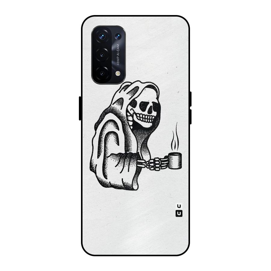 Dead But Coffee Metal Back Case for Oppo A74 5G