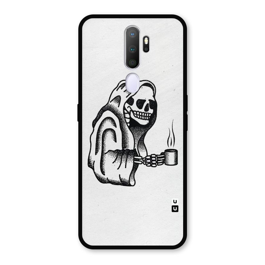 Dead But Coffee Metal Back Case for Oppo A9 (2020)