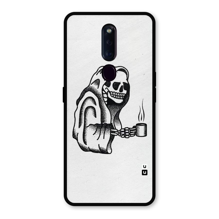 Dead But Coffee Metal Back Case for Oppo F11 Pro