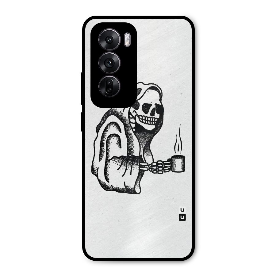 Dead But Coffee Metal Back Case for Oppo Reno12