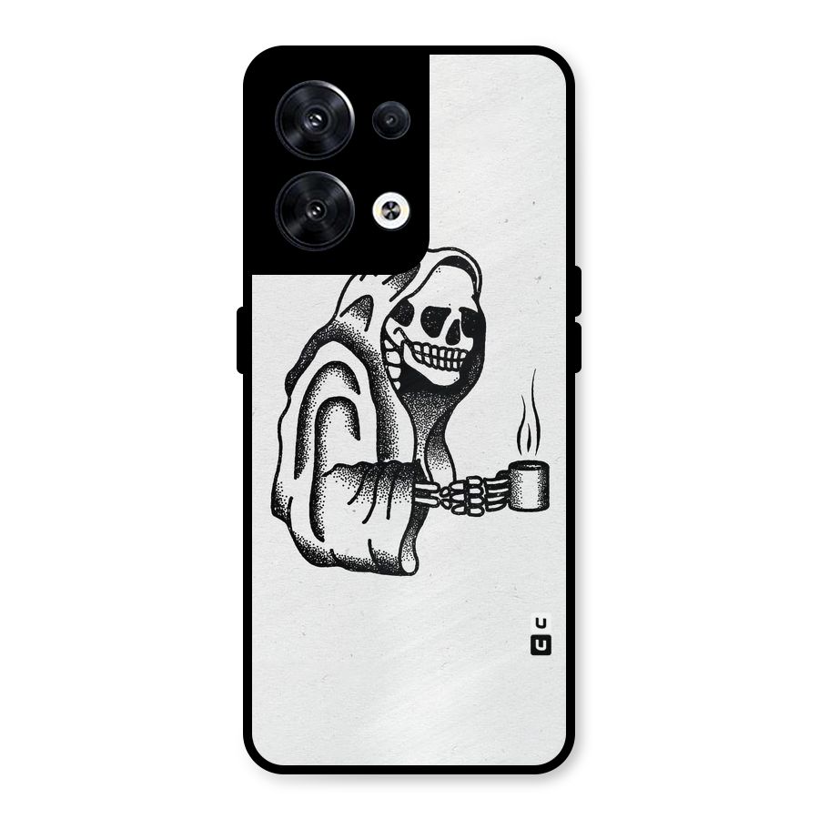 Dead But Coffee Metal Back Case for Oppo Reno8 5G