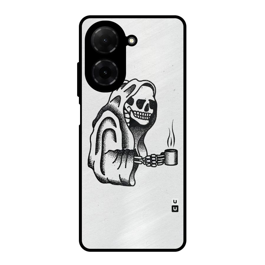 Dead But Coffee Metal Back Case for Poco C71