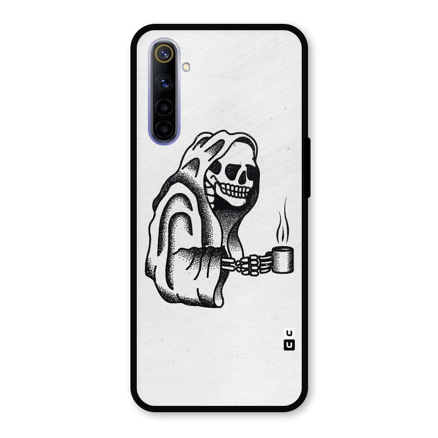Dead But Coffee Metal Back Case for Realme 6i