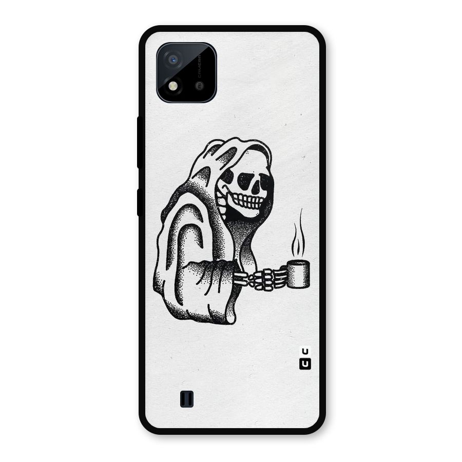 Dead But Coffee Metal Back Case for Realme C11 2021