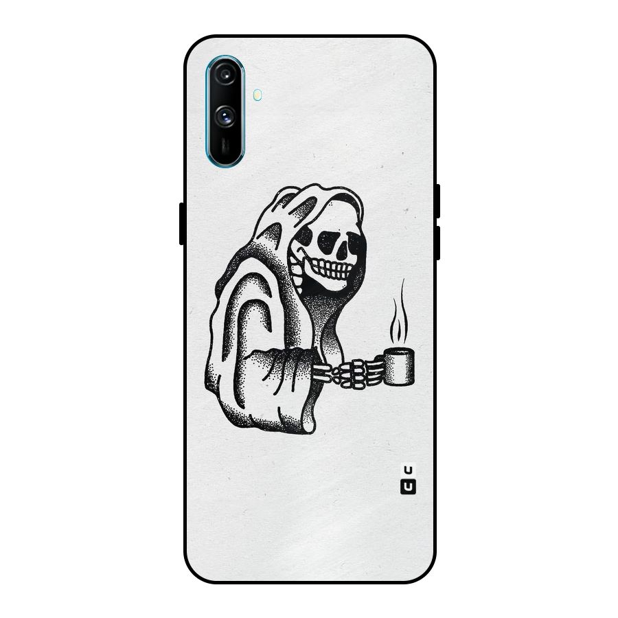 Dead But Coffee Metal Back Case for Realme C3