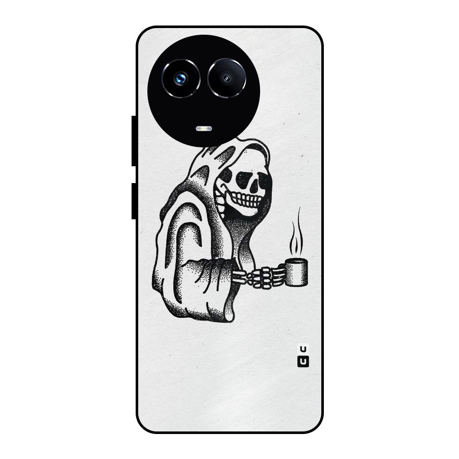 Dead But Coffee Metal Back Case for Realme Narzo 60X