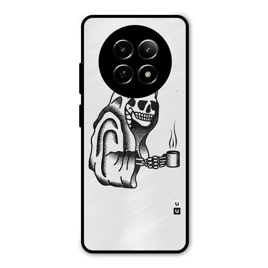 Dead But Coffee Metal Back Case for Realme Narzo 70x 5G