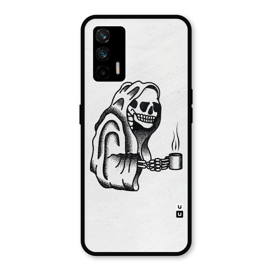 Dead But Coffee Metal Back Case for Realme X7 Max