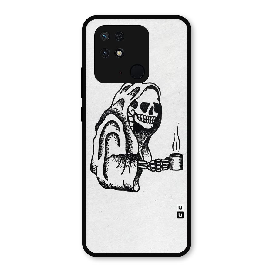 Dead But Coffee Metal Back Case for Redmi 10 Power
