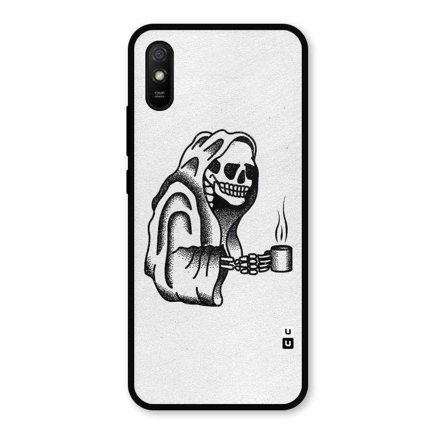 Dead But Coffee Metal Back Case for Redmi 9a