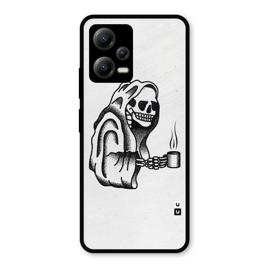 Dead But Coffee Metal Back Case for Redmi Note 12 5G