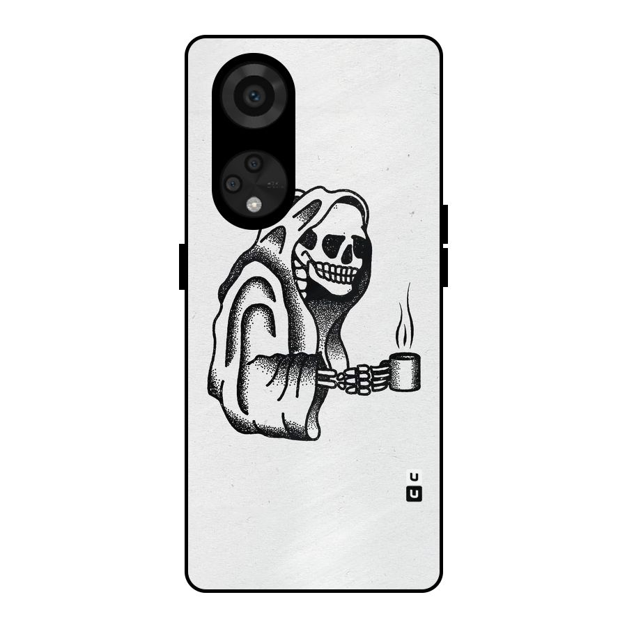 Dead But Coffee Metal Back Case for Reno8 T 5G