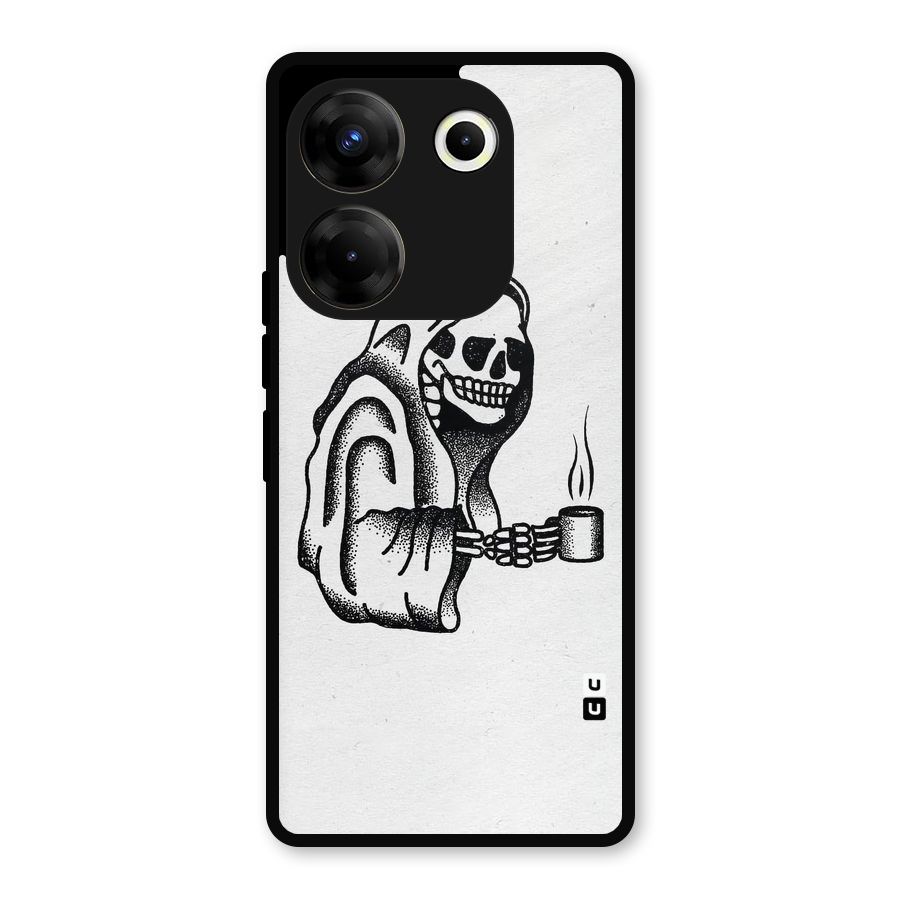 Dead But Coffee Metal Back Case for Tecno Camon 20