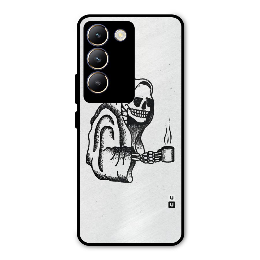 Dead But Coffee Metal Back Case for Vivo T3 5G