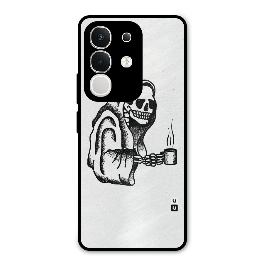 Dead But Coffee Metal Back Case for Vivo T4x