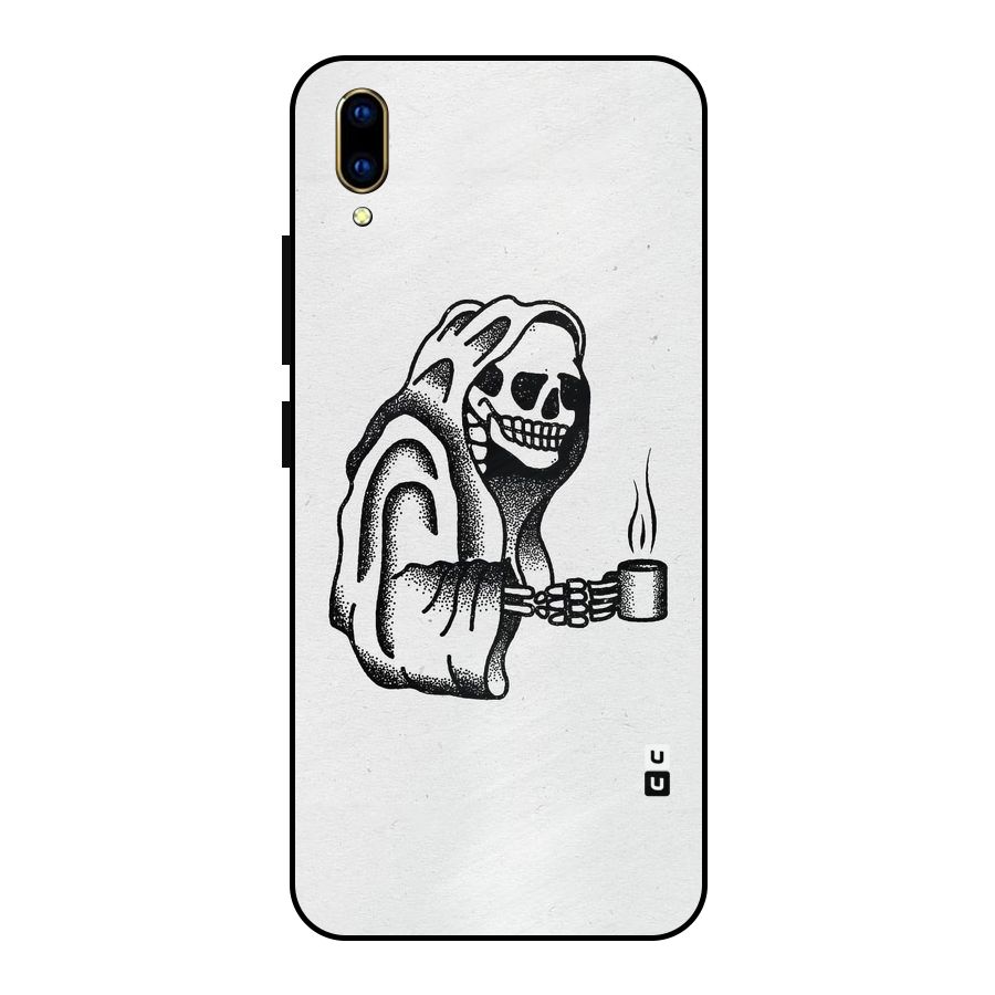 Dead But Coffee Metal Back Case for Vivo V11 Pro