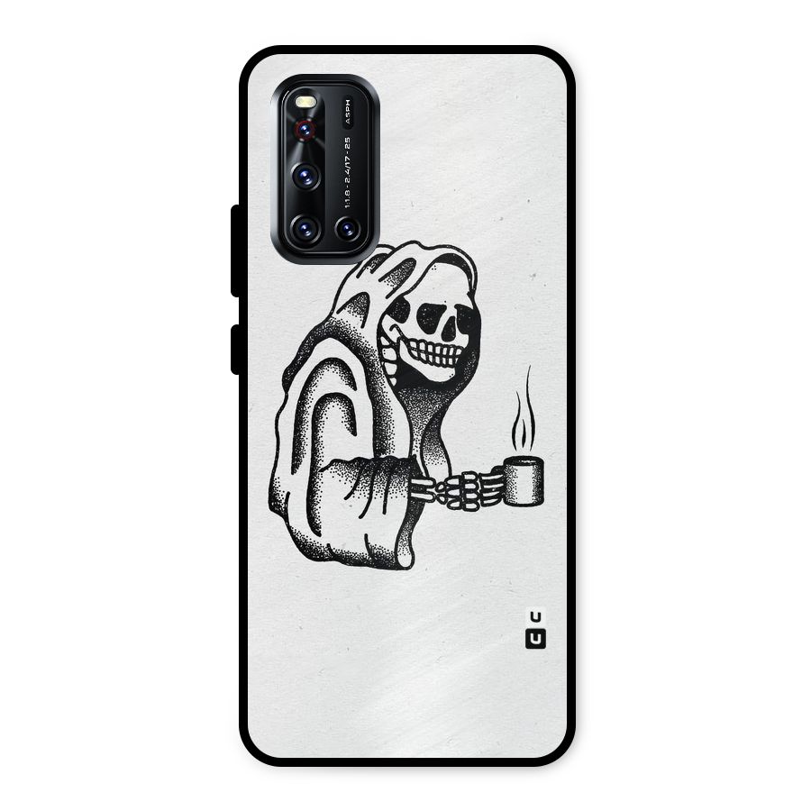 Dead But Coffee Metal Back Case for Vivo V19