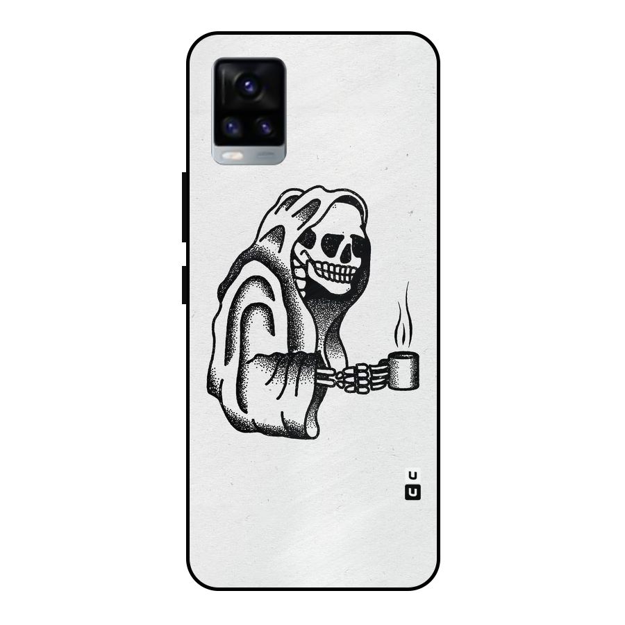 Dead But Coffee Metal Back Case for Vivo V20 2021