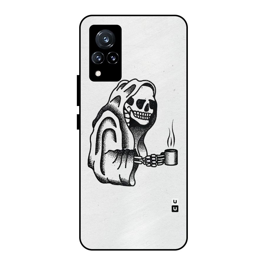 Dead But Coffee Metal Back Case for Vivo V21 5G