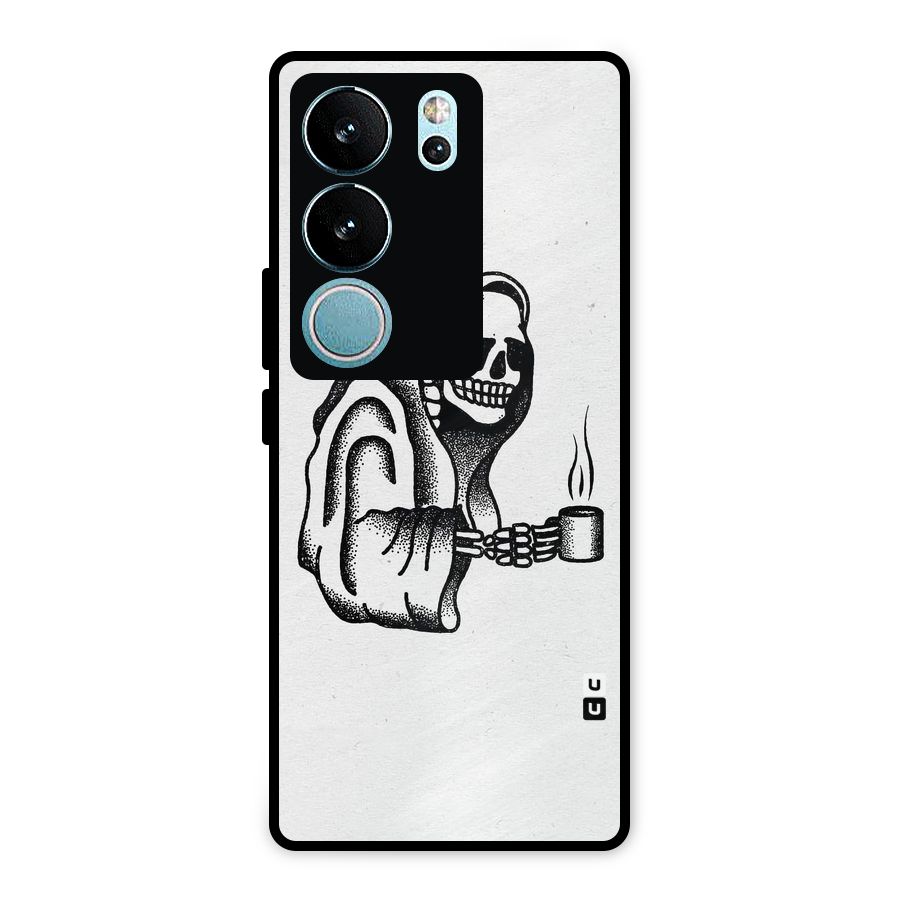 Dead But Coffee Metal Back Case for Vivo V29
