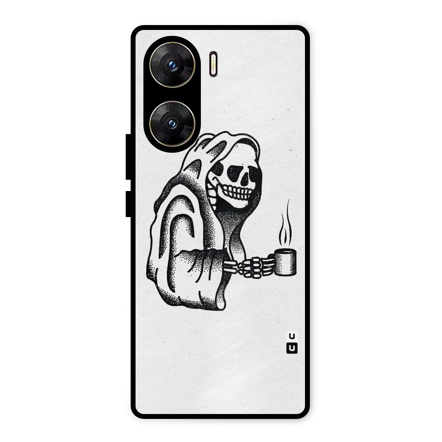 Dead But Coffee Metal Back Case for Vivo V29e