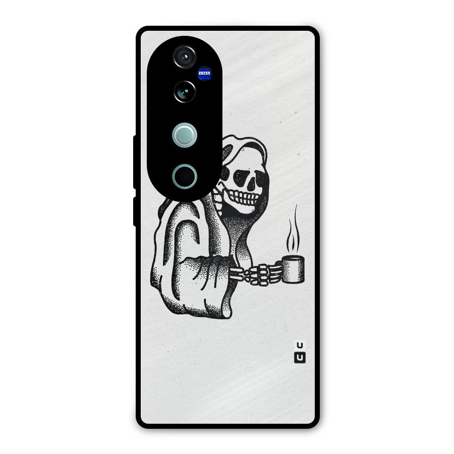 Dead But Coffee Metal Back Case for Vivo V40 Pro