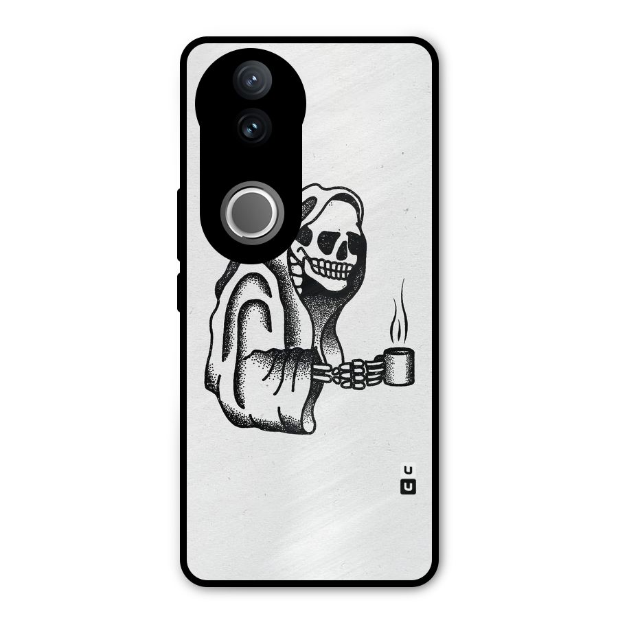 Dead But Coffee Metal Back Case for Vivo V50e