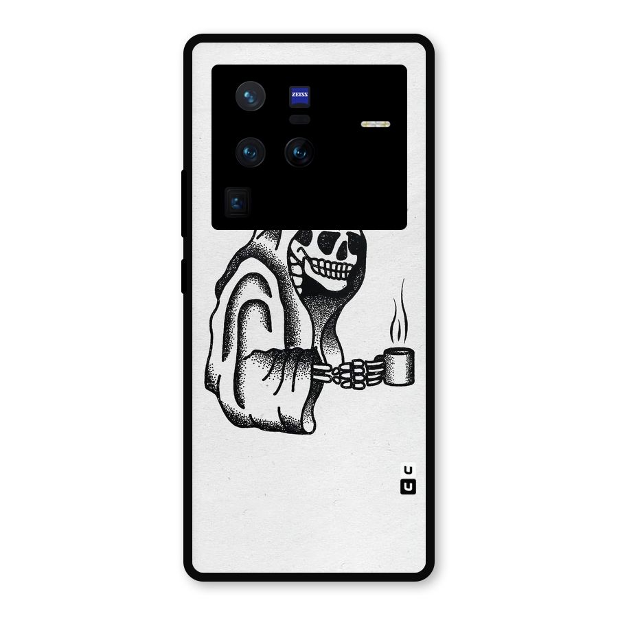 Dead But Coffee Metal Back Case for Vivo X80 Pro