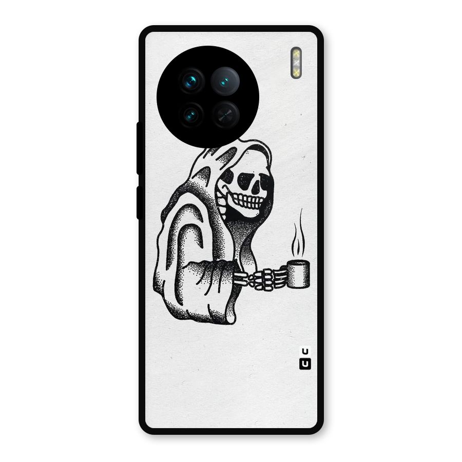 Dead But Coffee Metal Back Case for Vivo X90