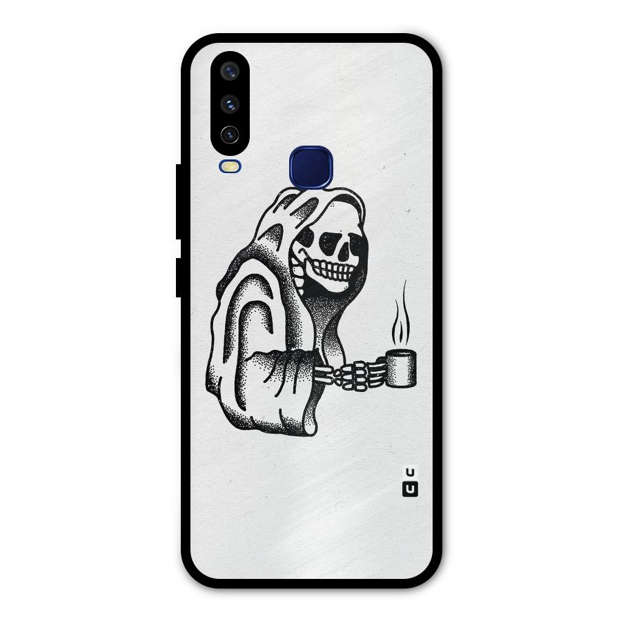Dead But Coffee Metal Back Case for Vivo Y15