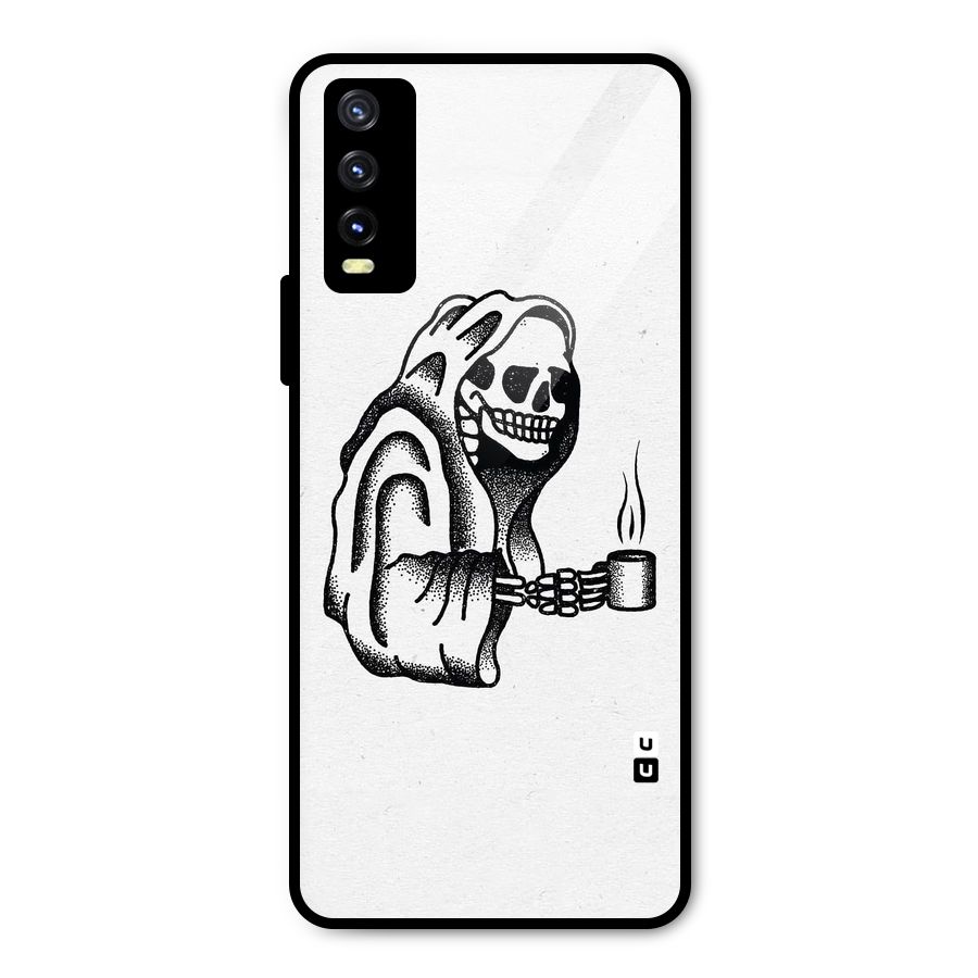 Dead But Coffee Metal Back Case for Vivo Y20g