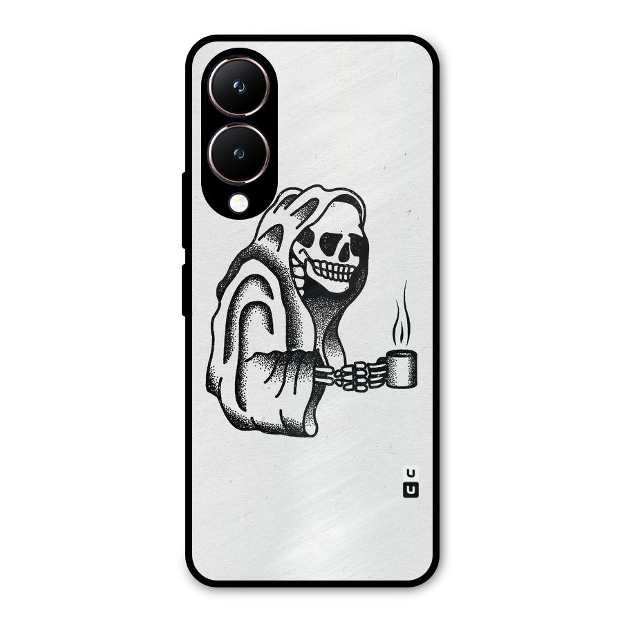 Dead But Coffee Metal Back Case for Vivo Y28