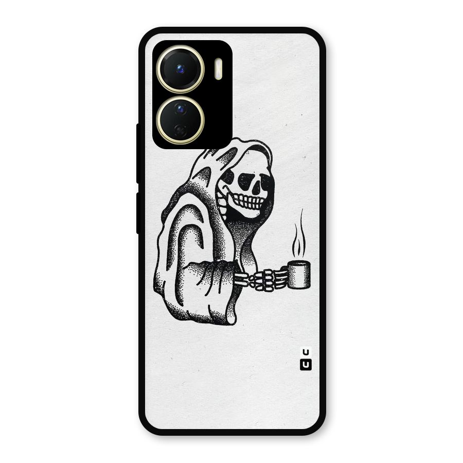 Dead But Coffee Metal Back Case for Vivo Y56