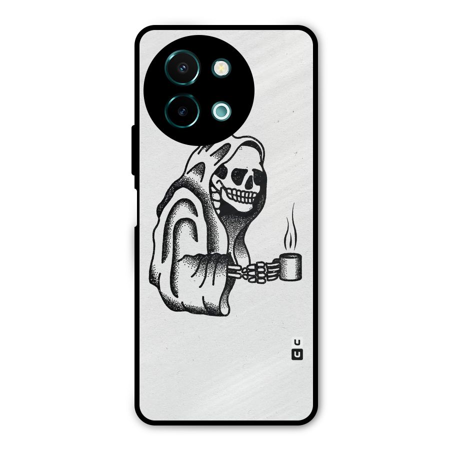 Dead But Coffee Metal Back Case for Vivo Y58