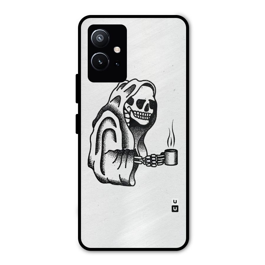 Dead But Coffee Metal Back Case for Vivo Y75 5G