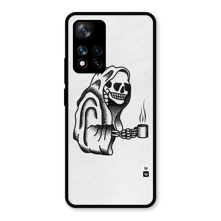 Dead But Coffee Metal Back Case for Xiaomi 11i Hypercharge 5G