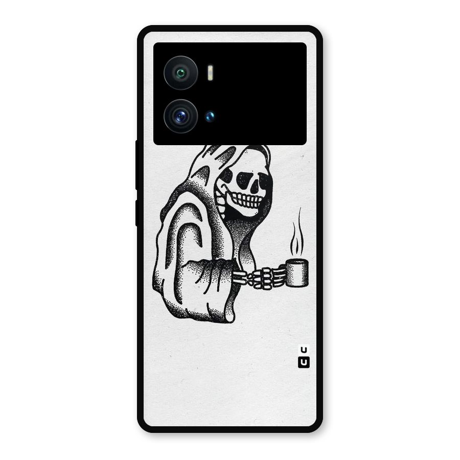 Dead But Coffee Metal Back Case for iQOO 9 Pro