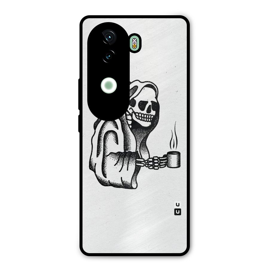 Dead But Coffee Metal Back Case for iQOO Z9s