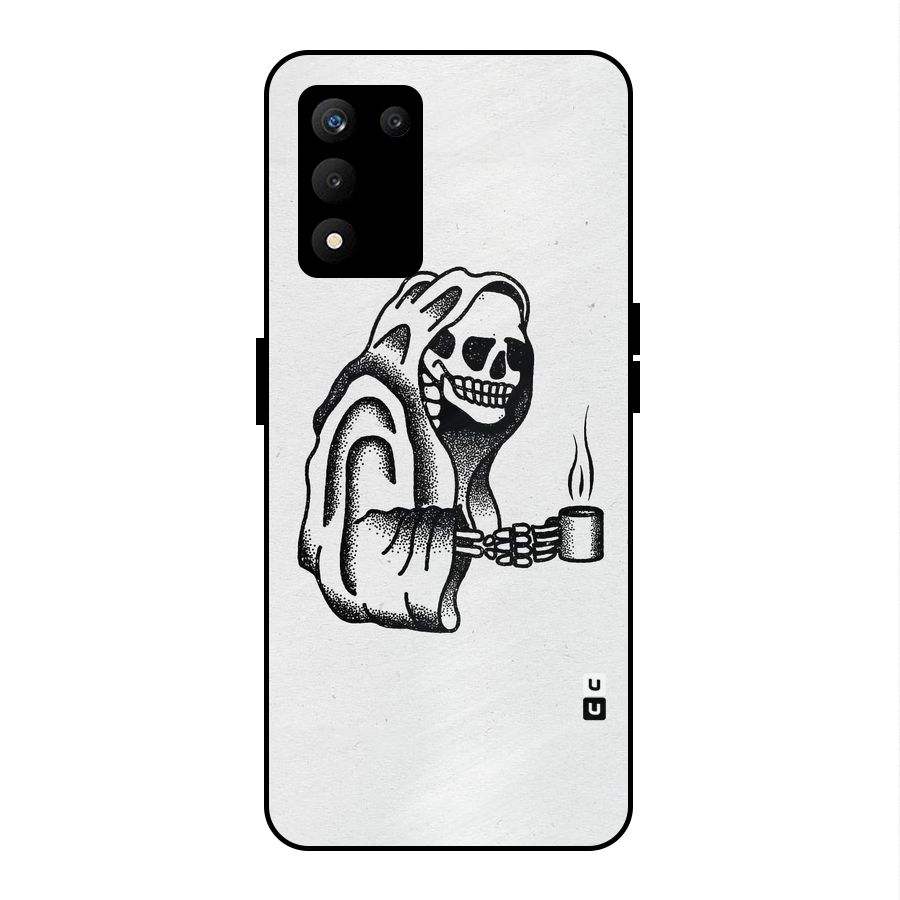 Dead But Coffee Metal Back Case for realme 9 5G SE