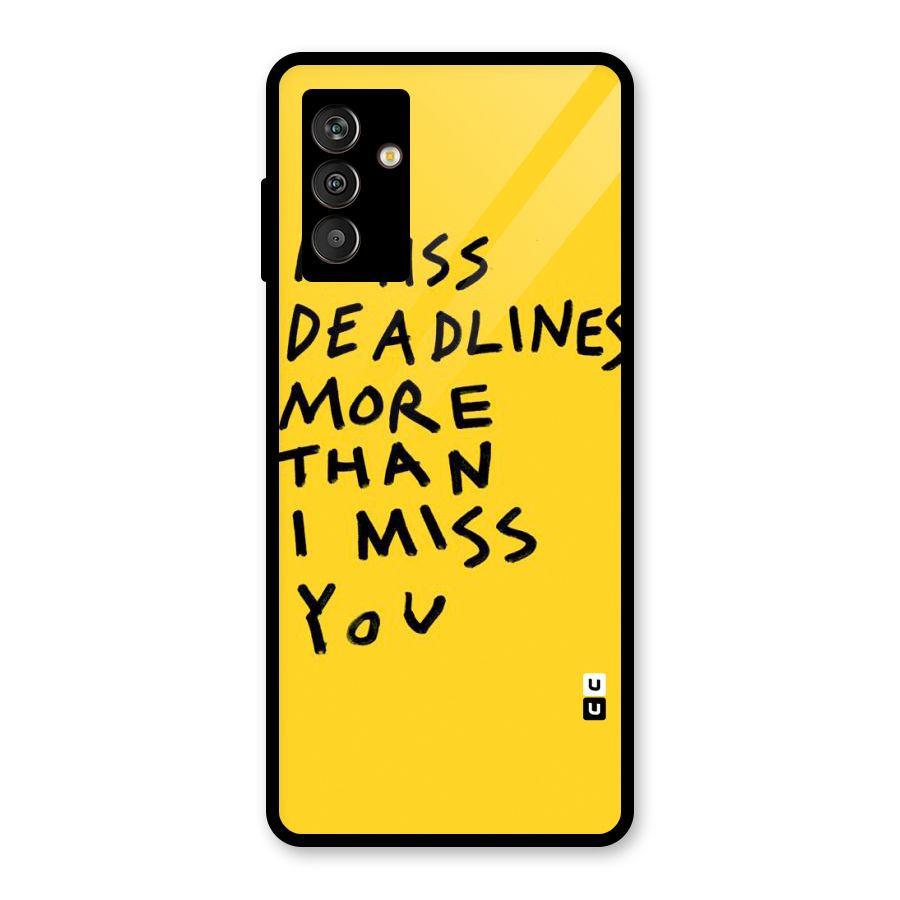 Deadlines Glass Back Case for Galaxy M13