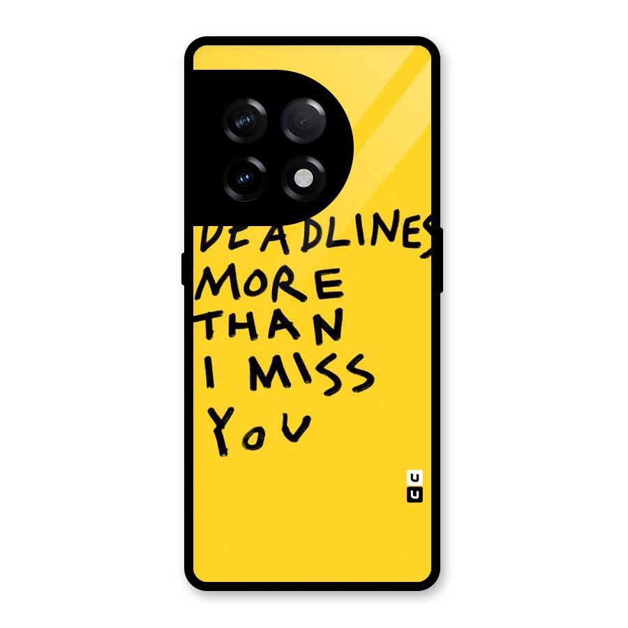 Deadlines Glass Back Case for OnePlus 11R