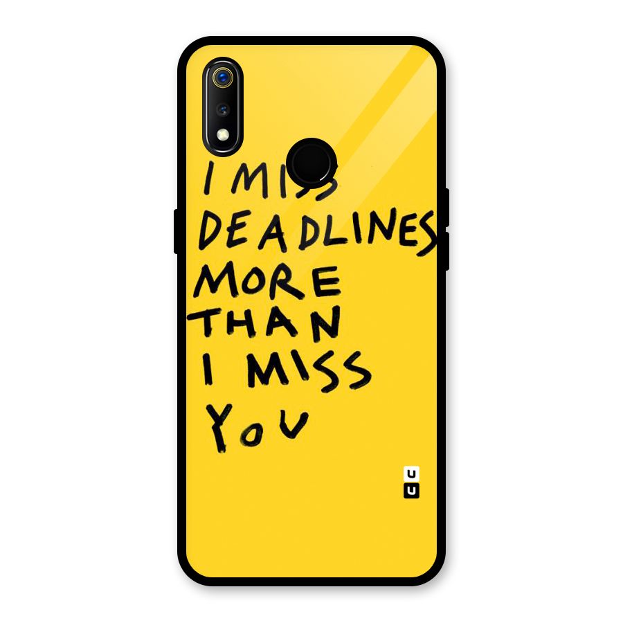 Deadlines Glass Back Case for Realme 3