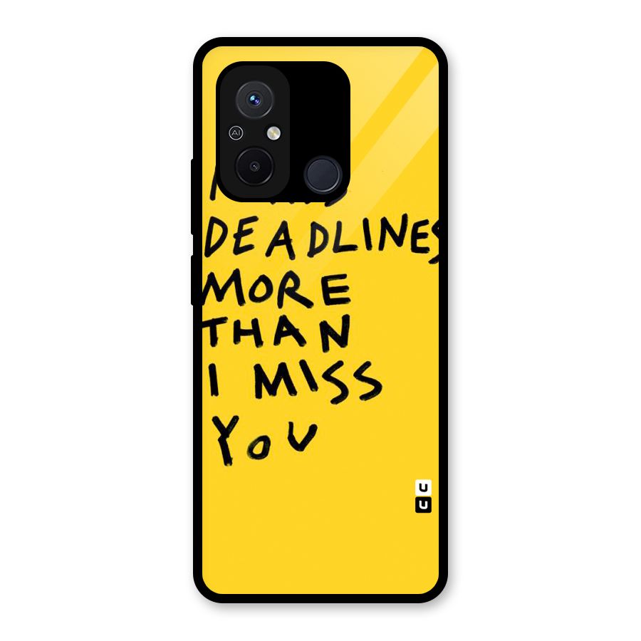 Deadlines Glass Back Case for Redmi 12C
