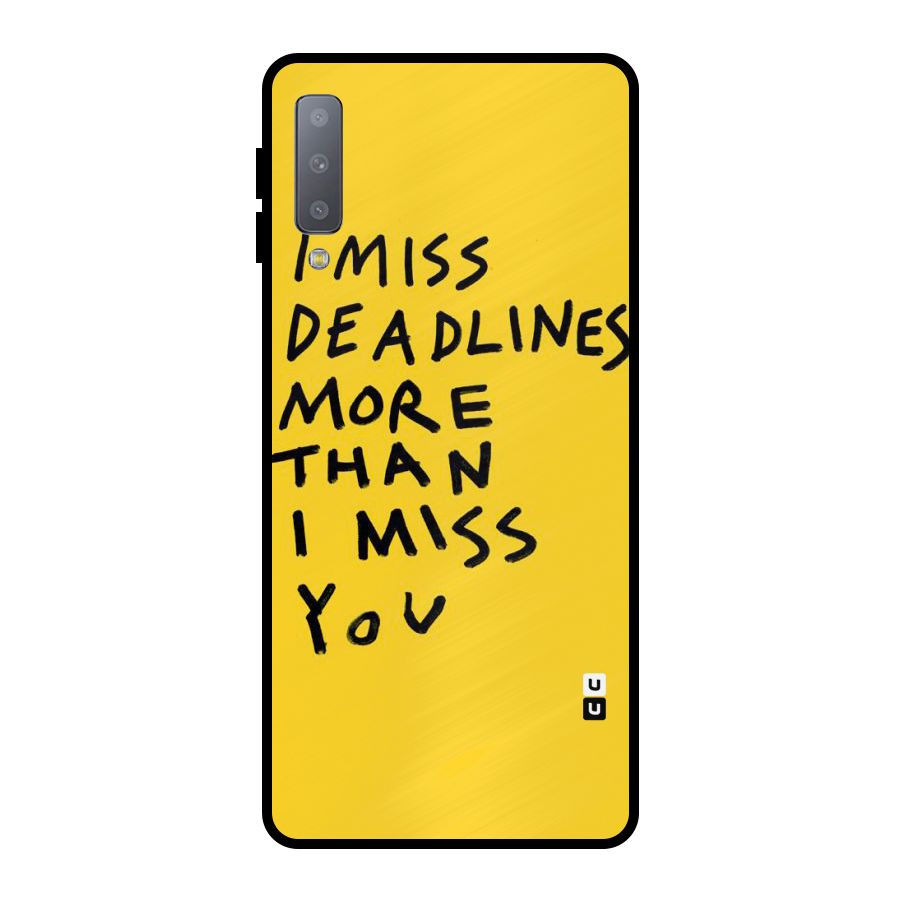 Deadlines Metal Back Case for Galaxy A7 (2018)