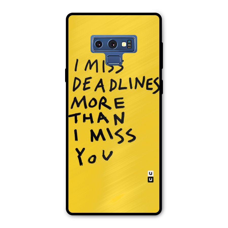 Deadlines Metal Back Case for Galaxy Note 9