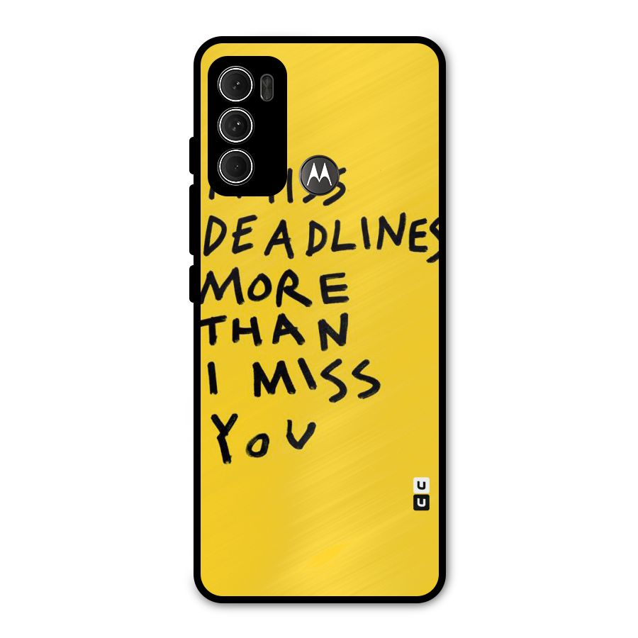 Deadlines Metal Back Case for Moto G60