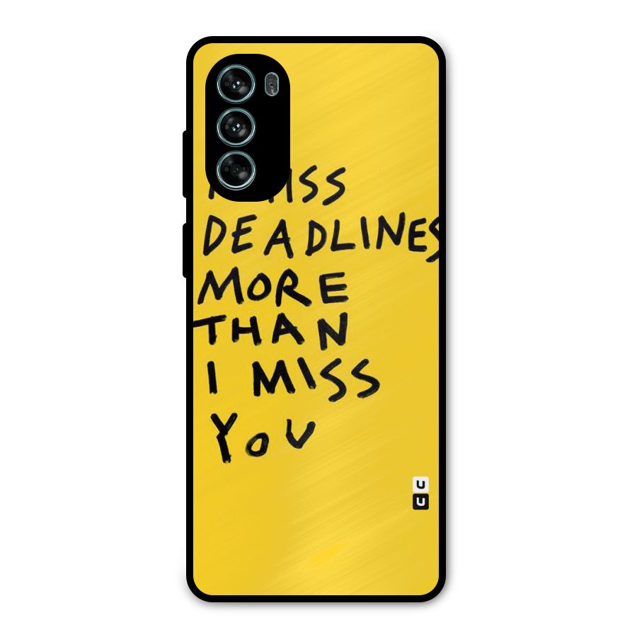 Deadlines Metal Back Case for Moto G62