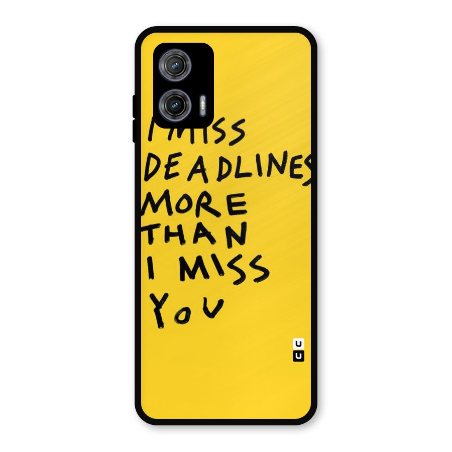 Deadlines Metal Back Case for Moto G73